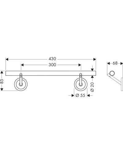 Поручень 43 см Axor Starck 40830000