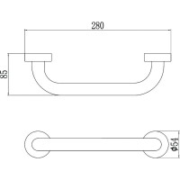 Поручень 28 см Savol S-010025