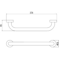 Поручень 37,6 см Savol S-010035