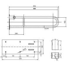 Поручень Bemeta Help 301102901 Нержавеющая сталь