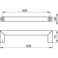Поручень 32,8 см KEUCO Reva 12807010000