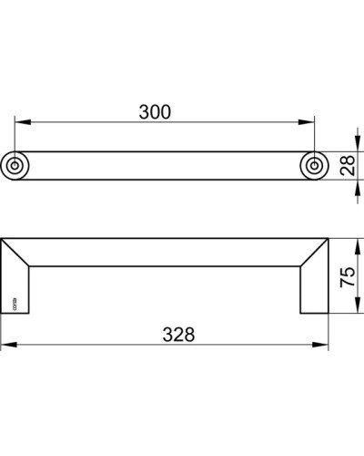 Поручень 32,8 см KEUCO Reva 12807010000
