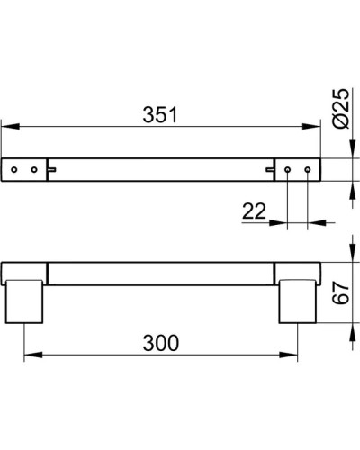 Поручень 35,1 см KEUCO Plan 14907370000