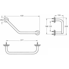Поручень 45 см VitrA Arkitekta A44376EXP