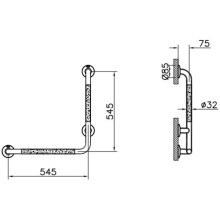 Поручень 63х63 см VitrA Arkitekta A44467