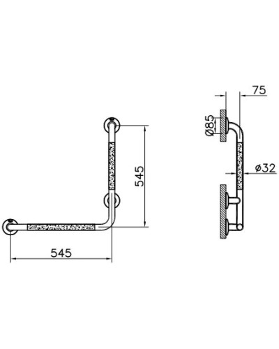 Поручень 63х63 см VitrA Arkitekta A44467