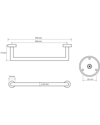 Поручень 35 см Bemeta Brilo 161307611