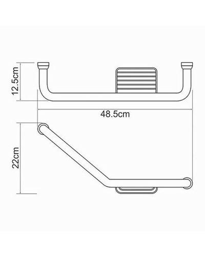 Поручень WasserKRAFT K-1077R Хром