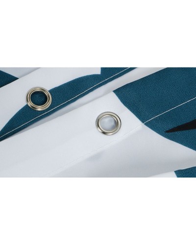 Шторка для ванны Fixsen Design Drop FX-1508 180х200 Белая с синими китами