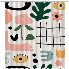 Шторка для ванны Fixsen Design Summer FX-2506 180х200 Белая с узорами