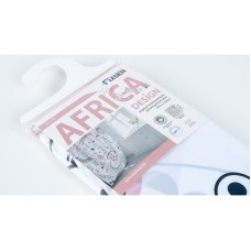 Шторка для ванны Fixsen Design Africa FX-2510 180х200 Белая с животными