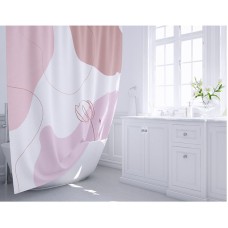 Шторка для ванны Fixsen Design Cream FX-2514 180х200 Розовый