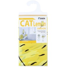 Шторка для ванны Fixsen Design Cat FX-2515 180х200 Белая Желтая