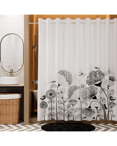 Штора для ванны WasserKRAFT Dill 200х200 SC-39102 Лето, цветы