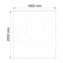 Штора для ванны WasserKRAFT Rossel 180х200 SC-57102 Белая