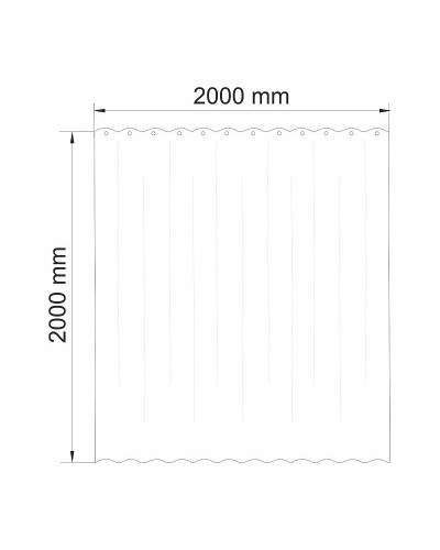 Штора для ванны WasserKRAFT Oder 200х200 SC-30502 Серая