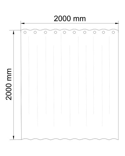 Штора для ванны WasserKRAFT Aland 200х200 SC-85103 Серая