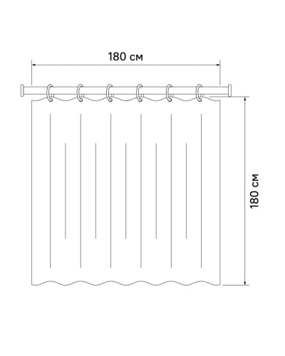 Штора для ванной комнаты IDDIS Basic B66P118i11