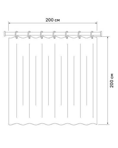 Штора для ванной комнаты IDDIS Basic  SCID031P