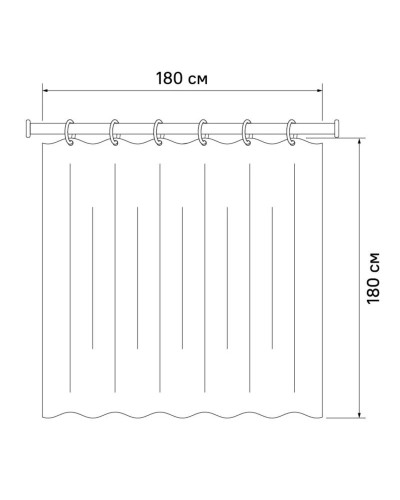 Штора для ванной комнаты IDDIS Promo P04PV11i11