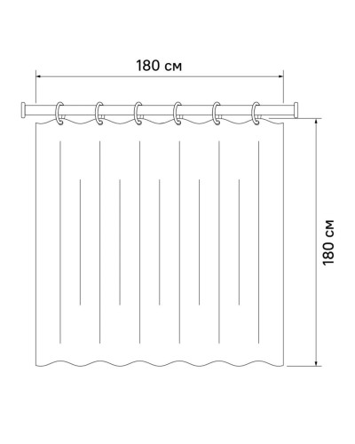 Штора для ванной комнаты IDDIS Promo P10PV11i11
