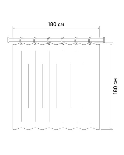 Штора для ванной комнаты IDDIS Promo P15P118i11