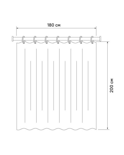 Штора для ванной комнаты IDDIS Decor D10P218i11