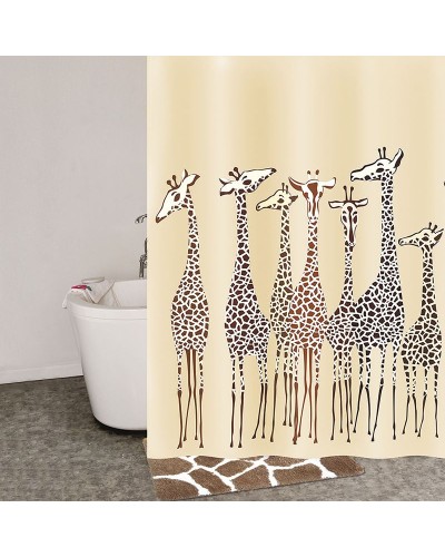 Штора для ванны Iddis Safari Friends 180x200 Бежевая