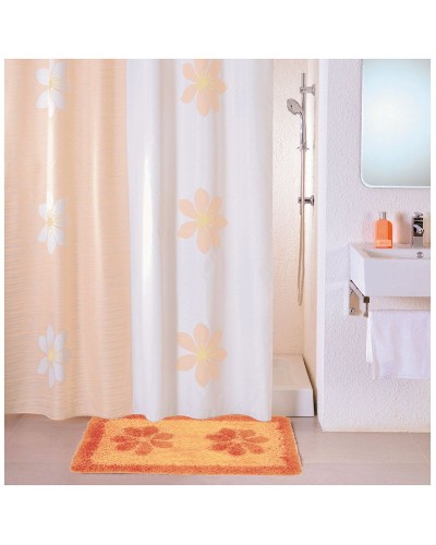 Штора для ванны Iddis Art 180x200 Белая Оранжевая