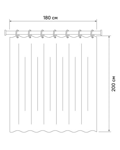 Штора для ванной комнаты IDDIS Promo P02PE18I11