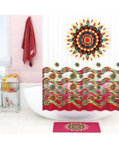 Штора для ванны WasserKRAFT Isen 180х200 SC-40101 Цветы