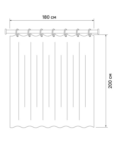 Штора для ванной комнаты IDDIS Promo P03PV18I11