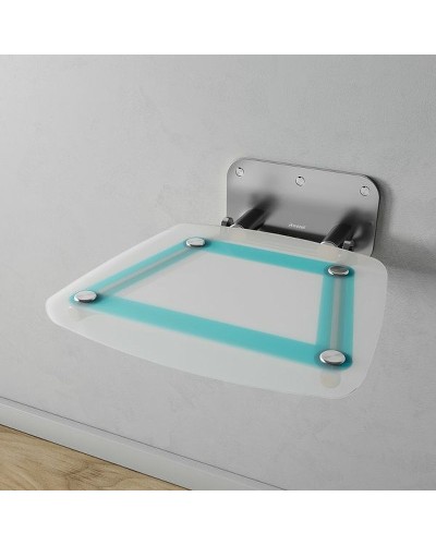 Сиденье для душа Ravak Ovo B II Blueline B8F0000055 Прозрачно-белое Голубые полосы