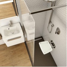 Сиденье для душа Ravak Ovo B II Opal B8F0000052 Прозрачно-белое Нержавеющая сталь