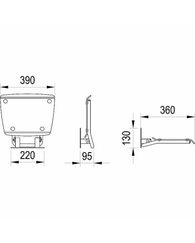 Сиденье для душа Ravak Ovo B II Opal B8F0000052 Прозрачно-белое Нержавеющая сталь