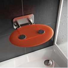 Сиденье для душа Ravak Ovo P II Orange B8F0000050 Прозрачно-оранжевое Нержавеющая сталь