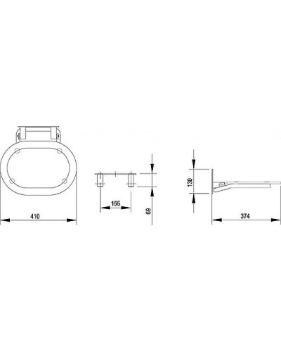 Сиденье для душа Ravak Chrome B8F0000029 Белое Нержавеющая сталь
