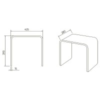 Стульчик для ванной Veconi ST-1 ST-AC-1T прозрачный
