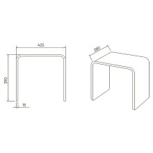 Стульчик для ванной Veconi ST-1 ST-AC-1T прозрачный