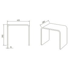 Стульчик для ванной Veconi ST-1 ST-AC-1T прозрачный