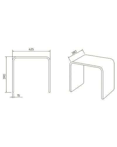Стульчик для ванной Veconi ST-1 ST-AC-1T прозрачный