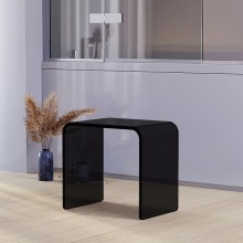 Стульчик для ванной Veconi ST-1TB ST-AC-1TB Черный полупрозрачный