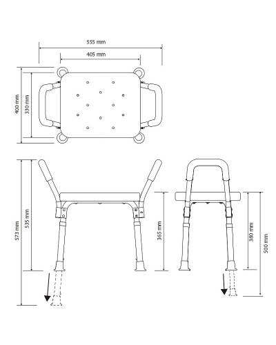 Стул для душа Bemeta Help 353125103 Белый Хром