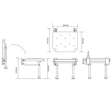 Сиденье для душа Bemeta Help 353125033 Белое