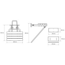 Сиденье для душа Bemeta Help 301207181 Белое Хром глянцевый