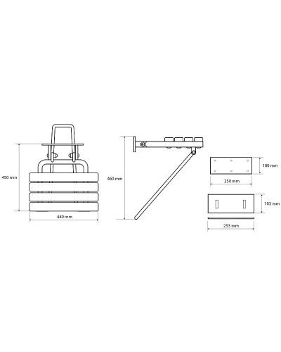 Сиденье для душа Bemeta Help 301207181 Белое Хром глянцевый