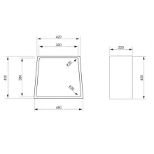 Стульчик для ванной Abber Stein AS1638MB Черный матовый