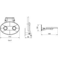 Cиденье для душа Ravak Ovo P прозрачное B8F0000000