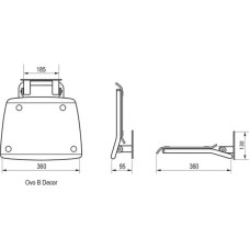 Cиденье для душа Ravak OVO-B-BLUELINE B8F0000031
