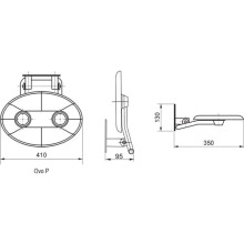 Cиденье для душа Ravak Ovo P полупрозрачное оранжевое B8F0000005